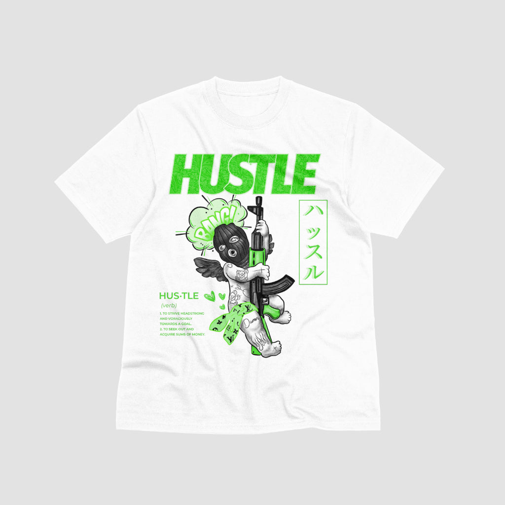 Hustle Angel White T-Shirt