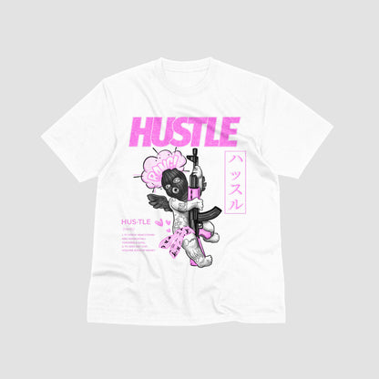 Hustle Angel White T-Shirt