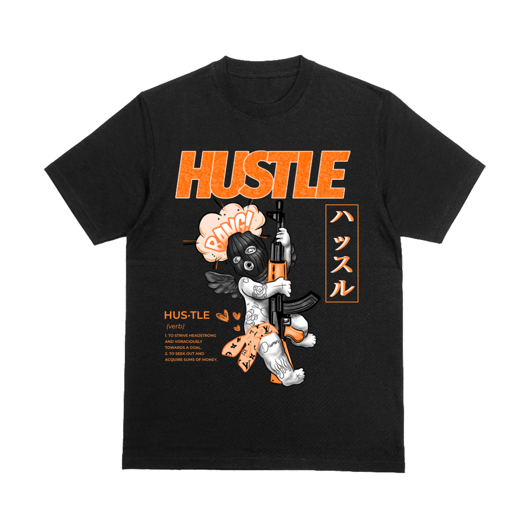 Hustle Angel Black T-Shirt