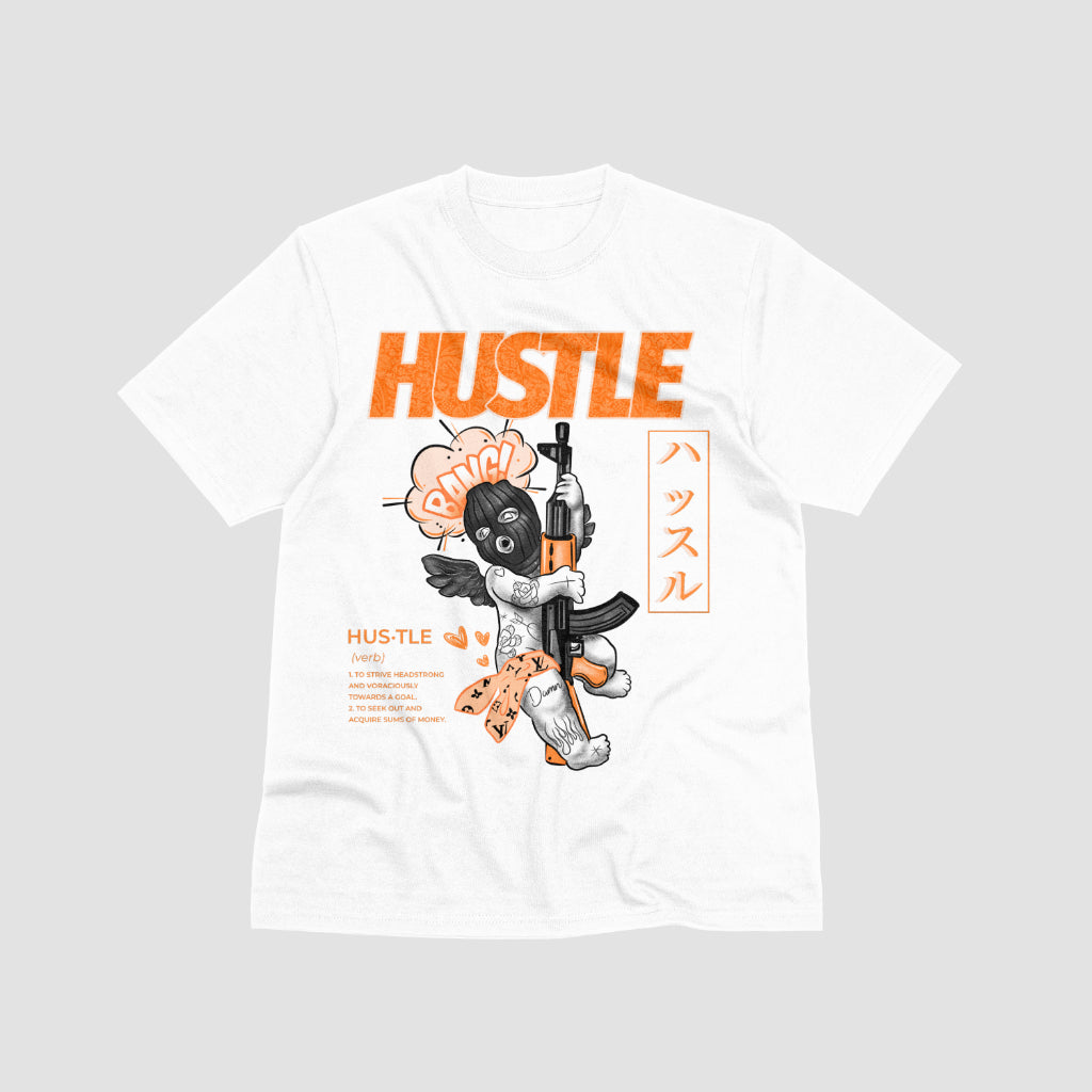 Hustle Angel White T-Shirt