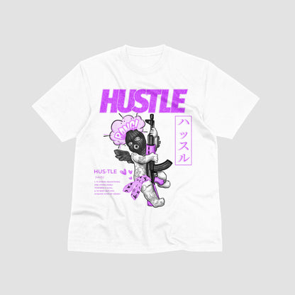 Hustle Angel White T-Shirt