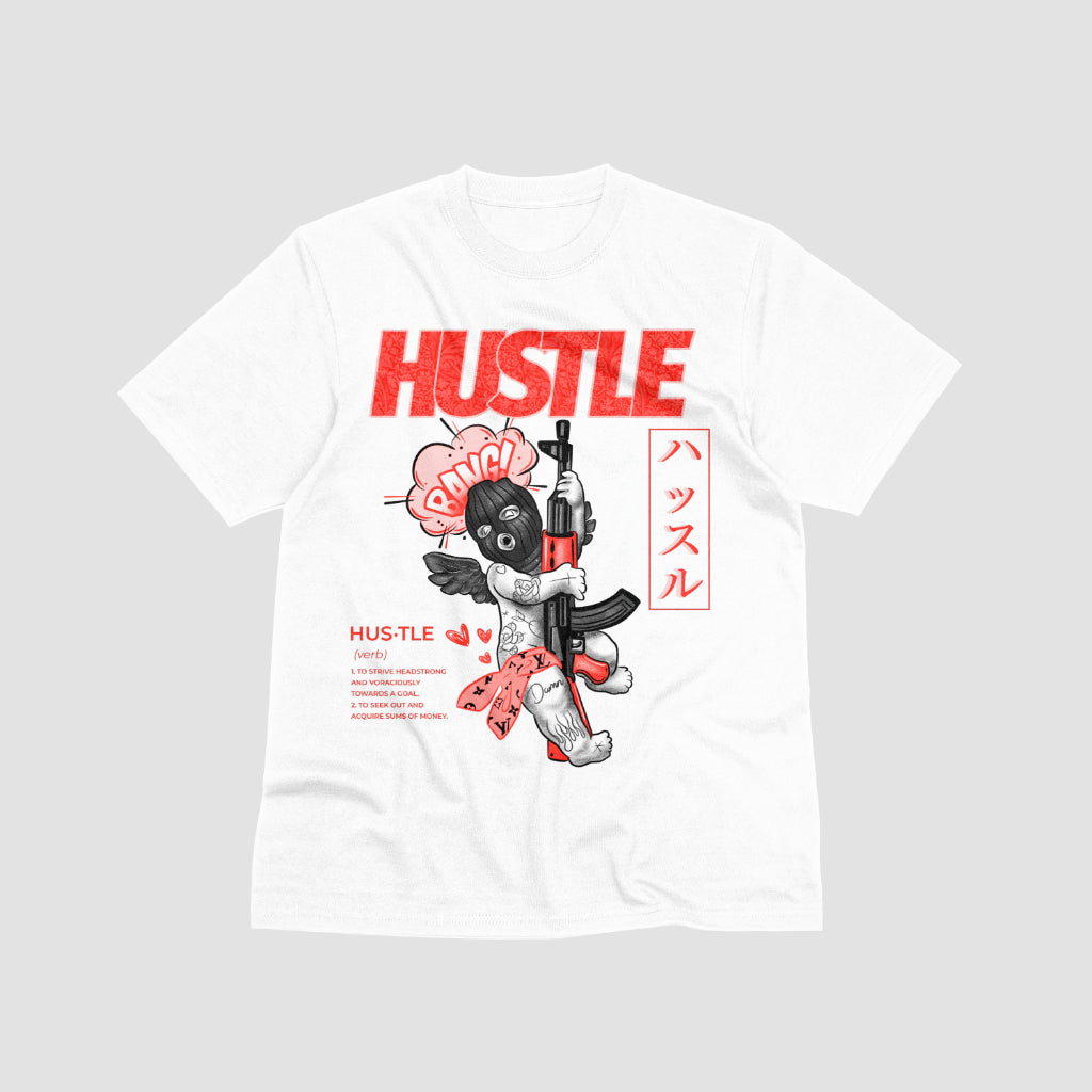 Hustle Angel White T-Shirt